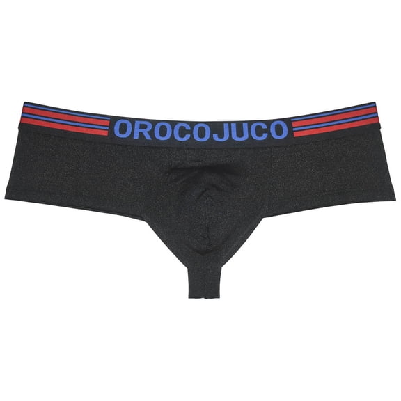 Botmois Men Solid Cheeky Boxers Underpants Pouch Brazilain Bikini 1/2 Rear Coverage Briefs Underwear Yellow L Black L