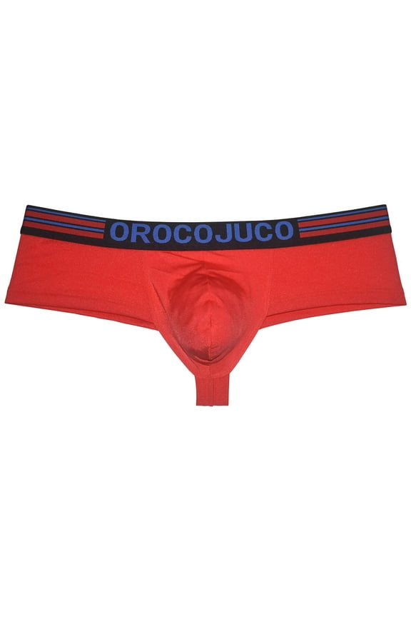 Men Solid Cheeky Boxers Underpants Pouch Brazilain Bikini 1/2 Rear Coverage Briefs Underwear Yellow L Red M