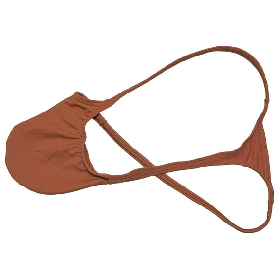 Botmois Men Solid Mini Bikini Thongs Ultrathin Low-rise G-String Underwear Comfortable T-Back Tangas Soft Micro Briefs Caramel M