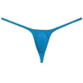 thumbnail image 1 of Botmois Men Solid Spandex Bikini Thong Slim G-String Bikini Thong Underwear Tangas T-Back Lake Blue M, 1 of 3