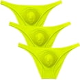 thumbnail image 1 of Botmois Men's Cotton Mini Bottom Briefs Cheeky Bikini Tangas Elastic Posing Sunbathing Underwear Ultrathin Thongs Underpants Lingerie 3 Yellow X, 1 of 3