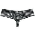 thumbnail image 1 of Botmois Men's Mini Boxer Briefs Soft Stretchy Thongs Comfortable Bikini Underwear Low Rise High-cut Hipster Panties Plaid X, 1 of 3