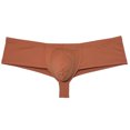 thumbnail image 1 of Botmois Men's Solid Boxer Briefs Microhalf hip Bottom Briefs Spandex Cheeky Pouch Bikini Tangas Jockstrap Boyshort Underwear Caramel M, 1 of 3