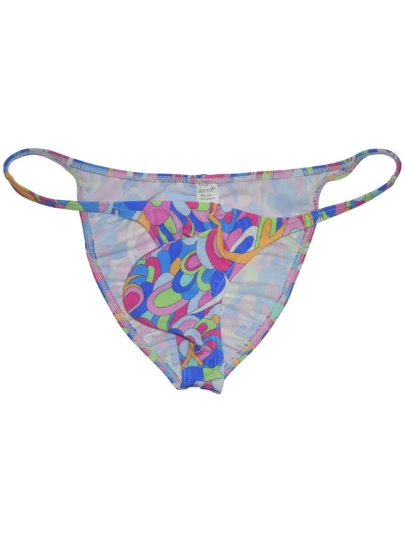 Men's Spandex Swim Briefs U-Convex Pouch Bikini Bottoms Swimwear Cheeky Bathing Swimsuit Underwear Enhance Hipster Thong Underpants Lingerie Small Arc Stripe X