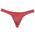 thumbnail image 1 of Botmois Men's Swim Briefs with Lining Mini Bikini Trunks Drawstring Thongs Swimwear Soft Breathable G-Strings Quick-dry Tangas Underwear Red Brown XL, 1 of 4