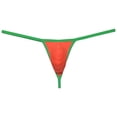 thumbnail image 1 of Botmois Men's Thong Solid Bikini Mini Bottom Briefs Spandex Pouch Micro Tangas T-back Jockstrap Underwear Orange L, 1 of 3