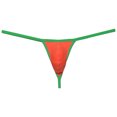 thumbnail image 1 of Botmois Men's Thong Solid Bikini Mini Bottom Briefs Spandex Pouch Micro Tangas T-back Jockstrap Underwear Orange XL, 1 of 3