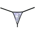 thumbnail image 1 of Botmois Men's Thongs Low-rise Soft Mini Tangas Contrast Color Bikini Briefs Ultrathin G-String Comfortable T-Back Underwear Purple Wave X, 1 of 3