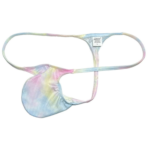 Botmois Men's Thongs Mini Bikini Briefs Soft Low-rise G-String Ultrathin Pouch Tangas Micro Hipster Comfortable T-Back Panties Underwear Dream Color M