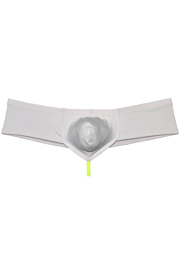 Solid Spandex Man Boxers Briefs Comfy Underwear Enhanced Support Brazilian Pouch Mini Bikini Cut-Skin Light Flesh L