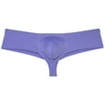 thumbnail image 1 of Botmois Solid Spandex Mens Cheeky Panties Hipster Half Hip Coverage Brazilian Bikini Boxers Briefs Underwear Hombre Blue Gray XL, 1 of 3