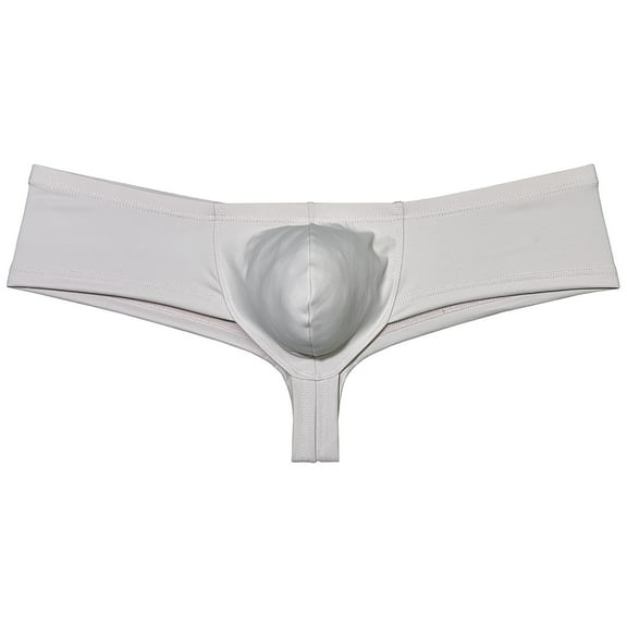 Botmois Solid Spandex Mens Cheeky Panties Hipster Half Hip Coverage Brazilian Bikini Boxers Briefs Underwear Hombre Light Flesh M