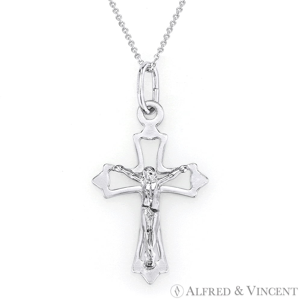 Botonée Cross Pendant in .925 Sterling Silver w/ Rhodium - Walmart ...