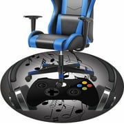 Botoutin Gaming Chair Mat Round Hardwood Floor Office Chair Mats with 47" x 47", Gray