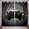 thumbnail image 1 of Botoutin Kids Multi 102 Gaming Grommet Sheer Bedroom Home Curtain Panel Pairs, 52” x 63” (2 Panels), 1 of 7