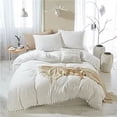 thumbnail image 1 of Botoutin Pom Pom Duvet Cover Set Twin Size, White Solid Color Farmhouse Bedding Set with White Fringe Ball,Breathable Washed Microfiber Cover - 1 Pieces (White, Twin), 1 of 4