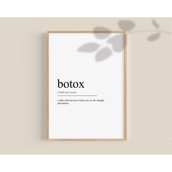 Botox Definition Poster Salon Wall Decor Home Decor, 16x24 UNFRAMED