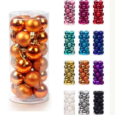 Botrong 24Pcs Christmas Tree Balls Ornaments for Xmas Christmas Tree 30mm/1.18" Shatterproof Christmas Tree Decorations Hanging Ball for Holiday Wedding Party Christmas Decorations Clearance