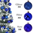 thumbnail image 1 of Botrong 24Pcs Christmas Tree Balls Ornaments for Xmas Christmas Tree 30mm/1.18" Shatterproof Christmas Tree Decorations Hanging Ball for Holiday Wedding Party Christmas Decorations, 1 of 6
