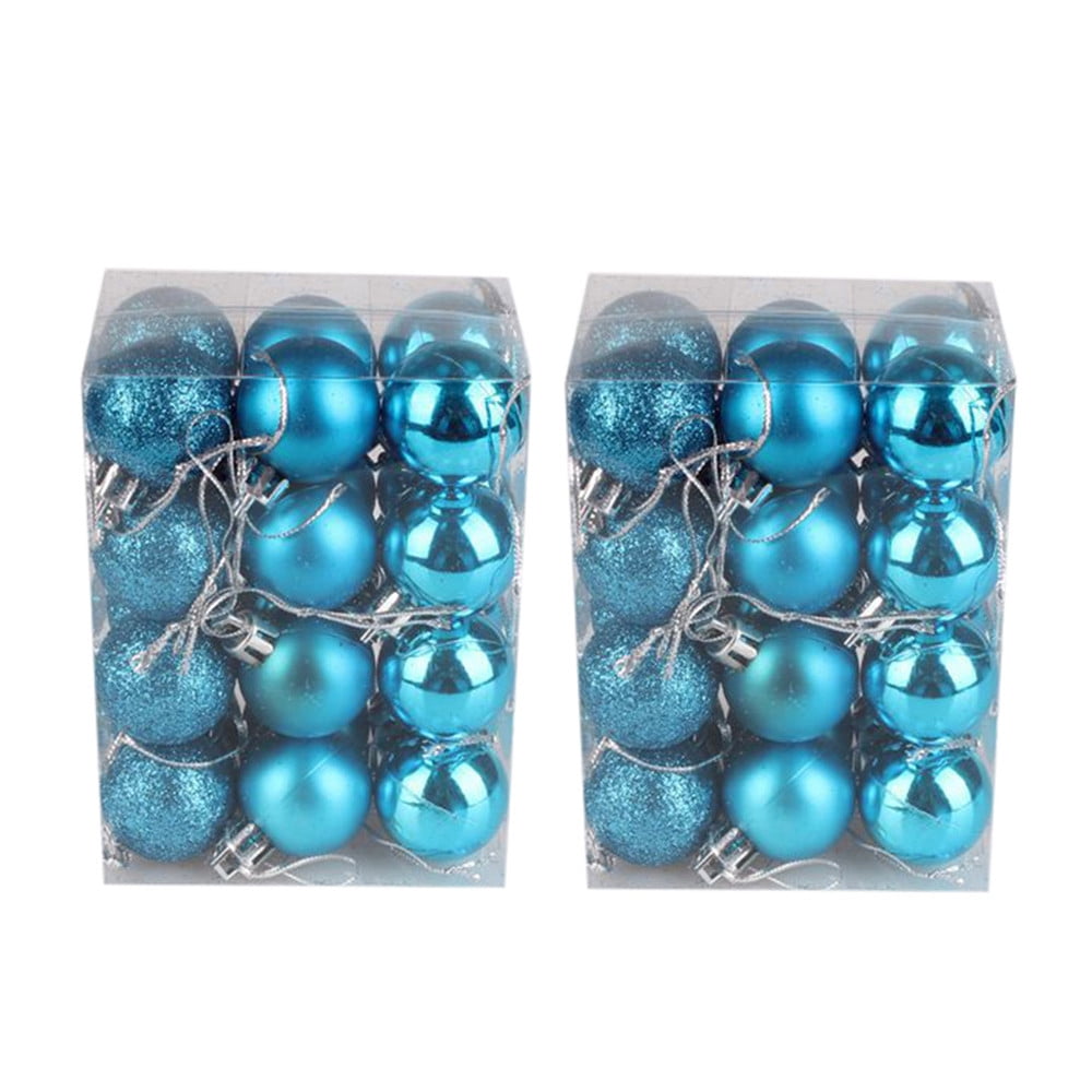 Botrong 48Pcs Christmas Tree Balls Ornaments for Xmas Christmas Tree 30mm/1.18" Shatterproof Christmas Tree Decorations Hanging Ball for Holiday Wedding Party Christmas Decorations Clearance