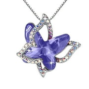 SHANNGSHAN Botrong Ladies Butterfly Necklace Multicolor Fashion Pendant Necklace Gifts for Family on Clearance