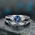 thumbnail image 1 of Botrong Rings for Women Women's Fashion Ring Couple Jewelry 1 Pair Rings Set Size 7, 1 of 4