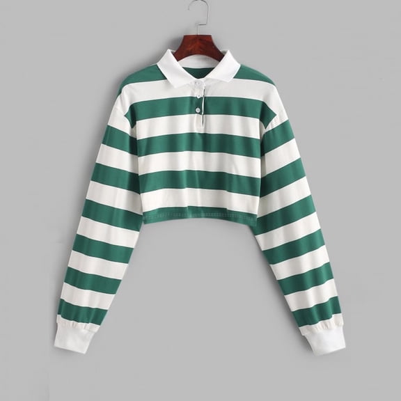 Botrg Womens Color Stripe Butt Lg Sleeve Pullover Hoodies Sweatshirt Tops Blouse Gifts for Family