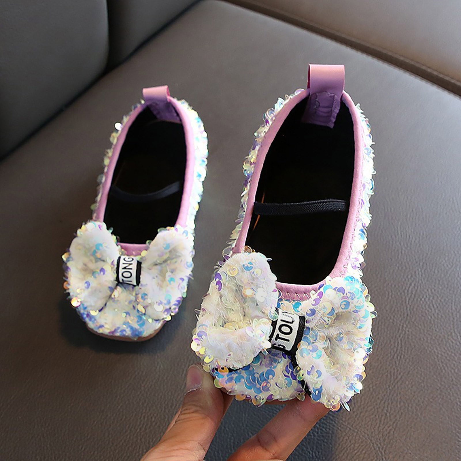 Bots Flip Flops Children Kids Baby Girls Bowknot Bling Sequins Single