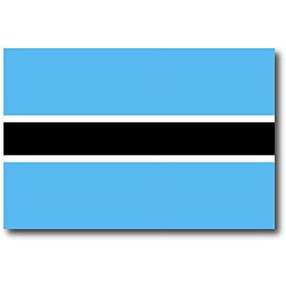 Botswana Flag Car Decal - 3" x 5"