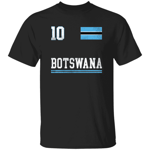 Botswana Flag Emblem Botswanan Pride Proud Men Women Soccer Fan T-Shirt