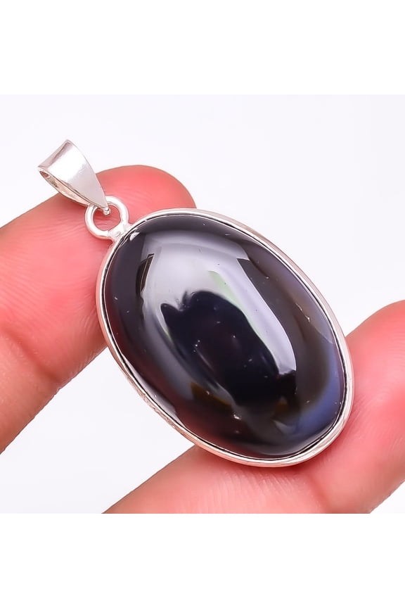 Botswana Lace Agate 925 Sterling Silver Jewelry Pendant 1.7" LP-4975, Agate Pendant, Christmas Gift, New Year Sale, Gemstone Silver Jewelry