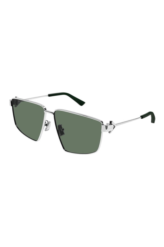 BV1223S 003 61mm Square Sunglasses Women's Silver