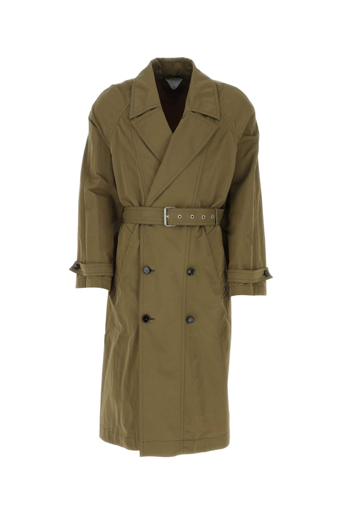 Olive green cheap trench coat
