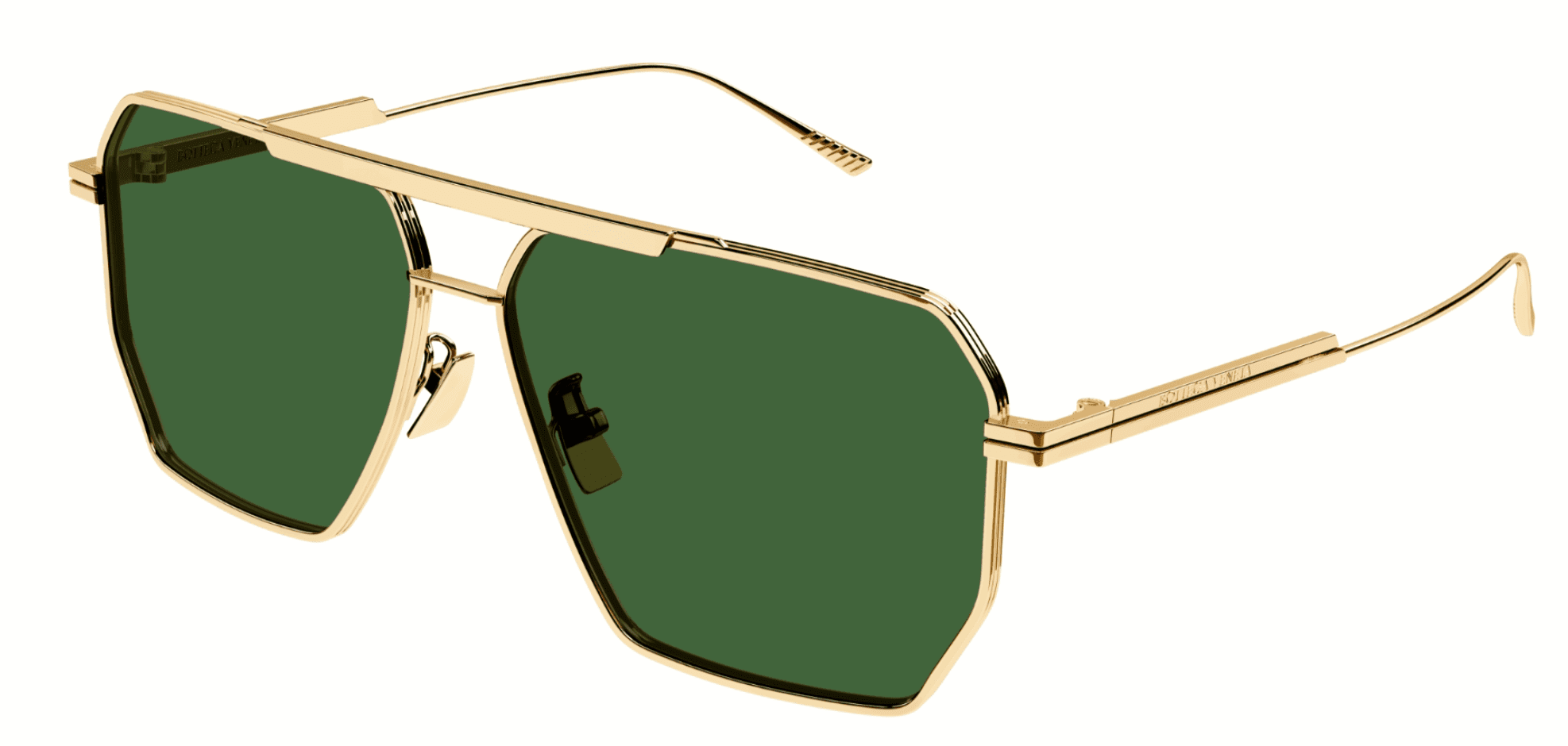 Bottega Veneta BV1012S-004 Gold Geometric Aviator Sunglasses  display picture 2