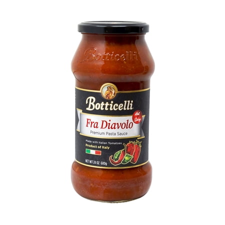 Botticelli Premium Fra Diavolo Pasta Sauce - Italian Tomato Sauce With Special Spices & Chili Peppers For Pasta, Shrimp, Lobster, & Seafood, 12 Count