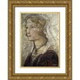 thumbnail image 1 of Botticelli, Sandro 11x14 Gold Ornate Wood Framed with Double Matting Museum Art Print Titled - Young Woman Receives Gifts From Venus and The Three Graces (Detail of The Young Woman), 1 of 4