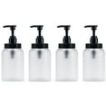 thumbnail image 1 of Bottiful Home-24 oz Plastic Refillable Wide-Mouth Jar Style Pump Bottle Dispenser Set of 4 for Shampoo, Conditioner, Wash, Soap, Lotion, Dish Soap, Sanitizer, Detergent (Frosted Clear), 1 of 7