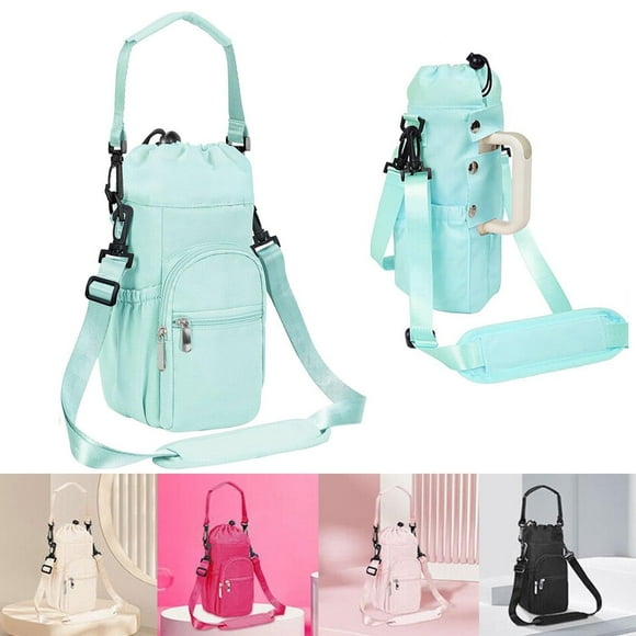 Bottle Bag for Stanley 40oz with Adjustable Handle Strap, Water Bottle Carrier Bag with Phone Pocket for Stanley Cup Accessories