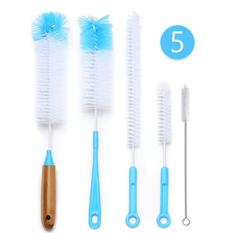 Bottle Brush 5 Pack Cleaner Set - Straw Cleaning Brush & Long