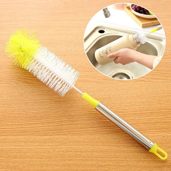 Bottle Brush Cleaner, Water Bottles Cleaning Brushes with Long Handle, Flexible Bottle Washer Cup Scrubber & Round Bottle Scrub Brush