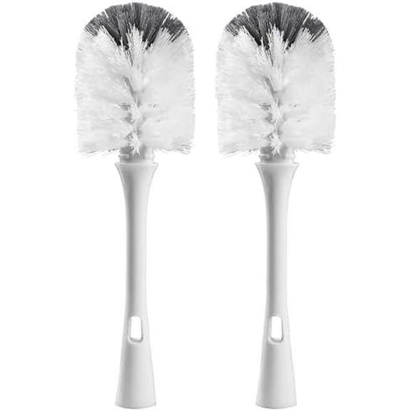 Bottle Brush Replacement Head for OXO Bottle Brush Tot Only, 2 Pack Bottle Brush Refills, Dual Bristle Design for Baby Bottles, Water Bottles, Glasswares