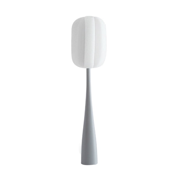 Bottle Brush Sponge Cup Washer Brush Long Handle Cleaner Brush For Bottle Glasswares Mugs Cups Kitchen Clean Sponge Bottle Brush Bottle Washer Brush Bottle Sponge Bottle Cleaning Brush 1PC Gray