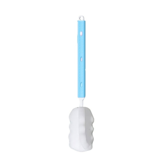 Bottle Brush Sponge Microfiber Cleaning Set-Long Handle Retractable Bottles Cleaner for Washing Baby Bottles Narrow Neck Bottles Wine Decanter Narrow Cup Pipes Sinks Cup (Light Blue)