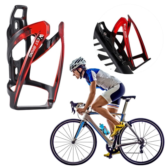 Bottle Cage,Bike Water Bottle Holder,Bike Water Bottle Cage, Universal Bike Cup Holder, Lightweight and Strong Bicycle Water Bottle Holder with Screws(Red 5IN)