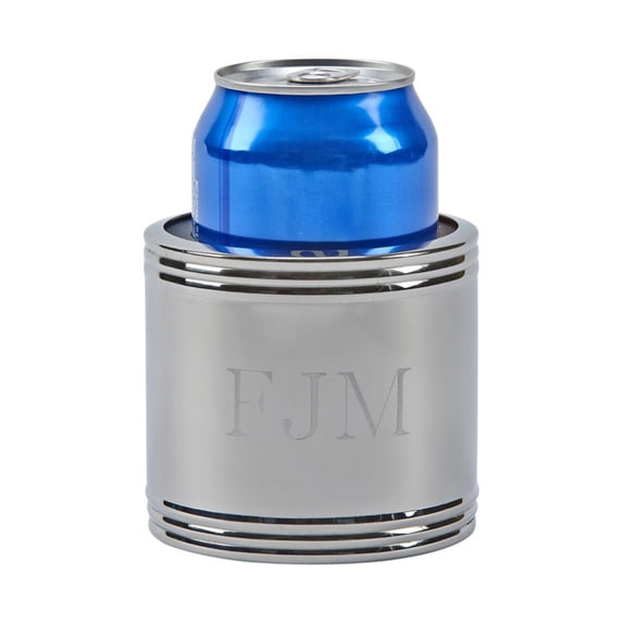 Contemporary Home Living 3.5" Silver Bottle Can Holder