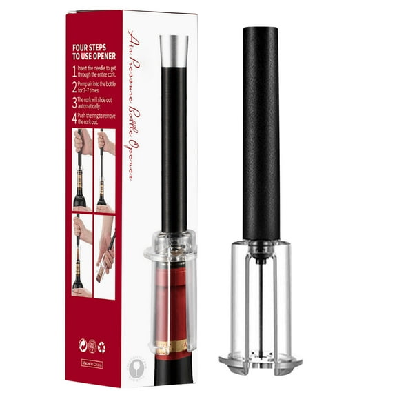 Bottle&Can Opener for Effortless Cork Extraction Air Pressure Cork Remover with Push-Button Ease and Fast Cork Out Tool for Bar Kitchen and Home use