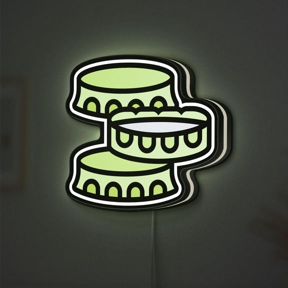 Bottle Cap 3D Novelty Light Box for Beer and Beverage Decor, Rustic Cap Lamp for Beer Lovers and Home Bar Owners (Height 12 inch, 30cm)