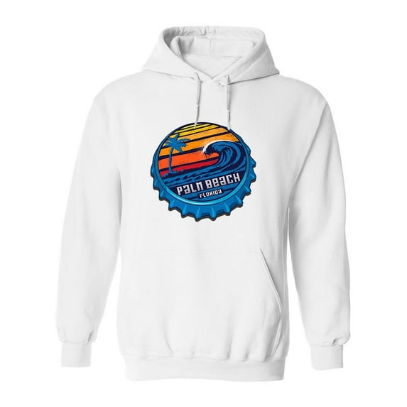 Bottle Cap Palm Beach Hoodie Men -Image by Shutterstock, Male Medium