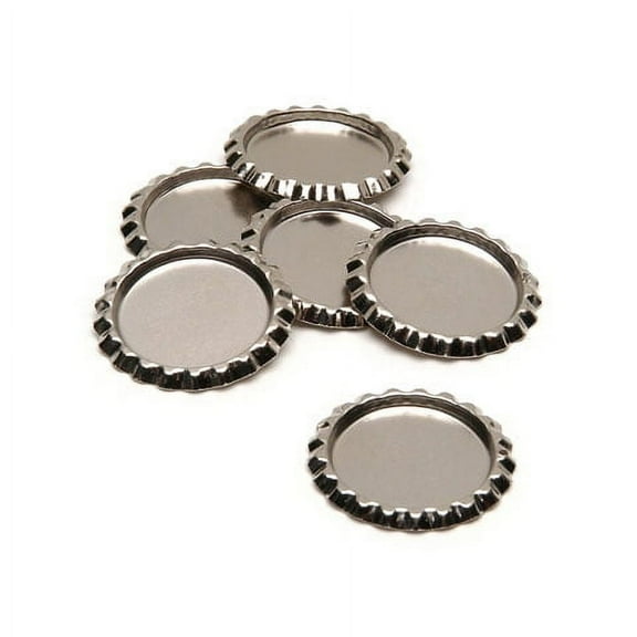 Bottle Caps Id Chrome 1In 6Pc