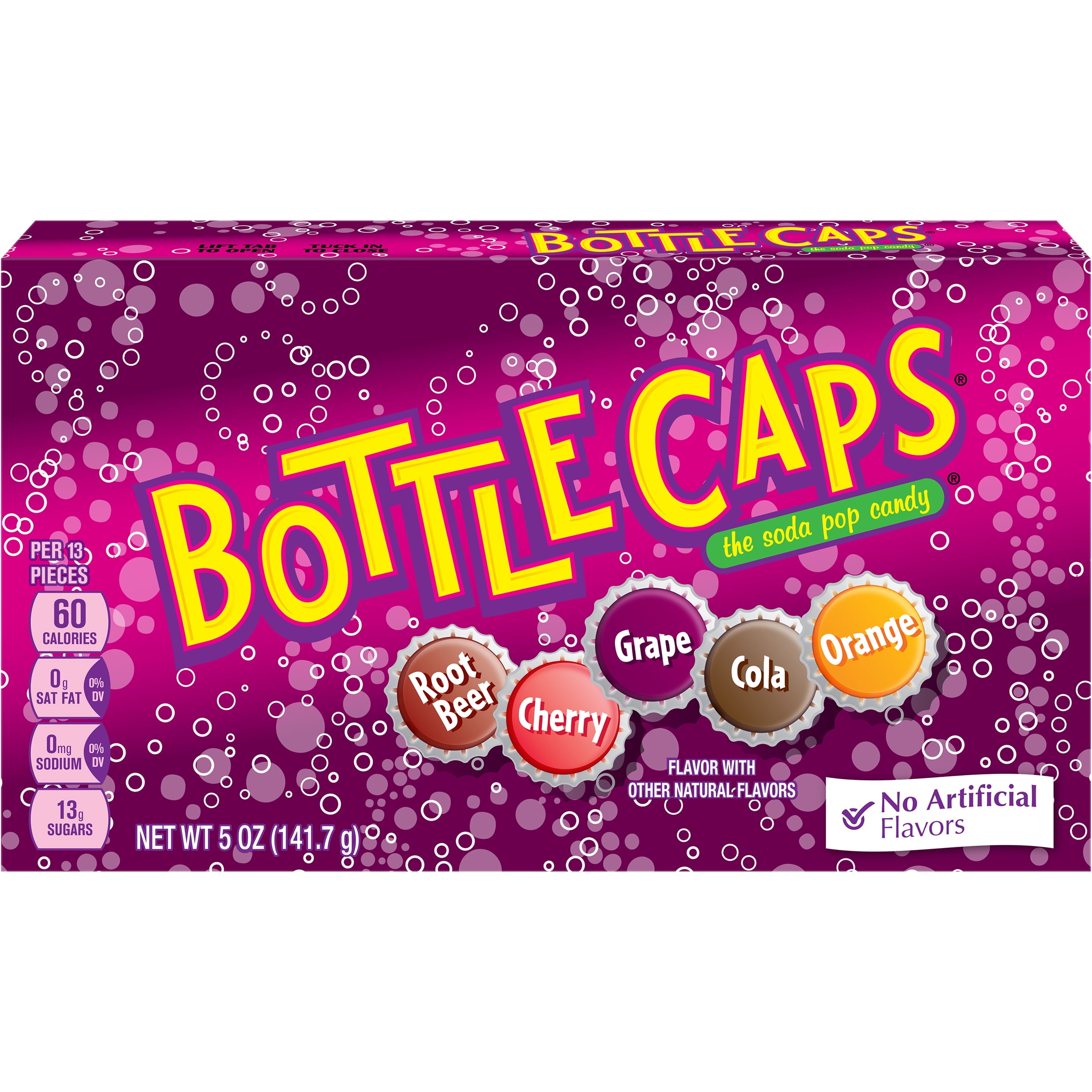 Bottle Caps, Cherry Cola Flavored Candy, 5 oz Theater Box for Movie